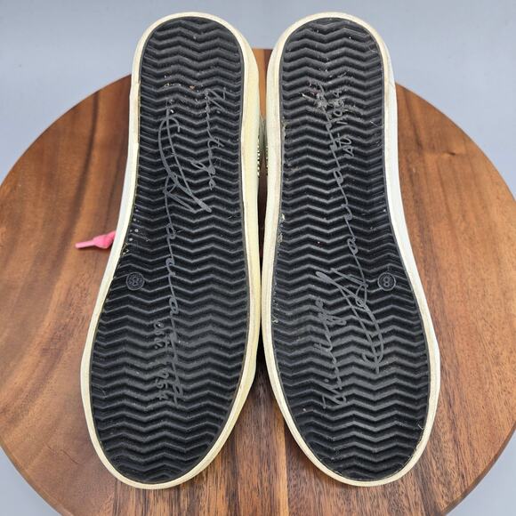 Vintage Havana Shoes Womens 8 White Cheetah Print Leather Low Top Sneakers - Picture 7 of 8